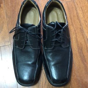 Mens Dockers Black leather dress shoes